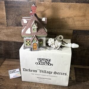 Heritage Village DEPT 56 Dickens' Series "WM WHEAT CAKES AND PUDDINGS" #5808-4